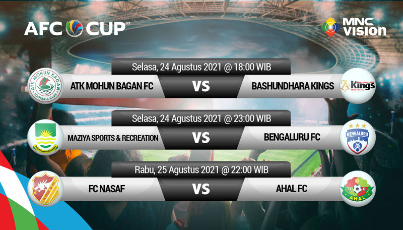 Pertandingan AFC CUP 2021, 24 sampai 25 Agustus 2021