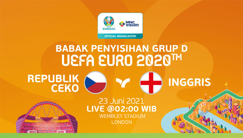 Prediksi Republik Ceko vs Inggris, UEFA EURO 2020 di Grup D. Live 23 Juni 2021!