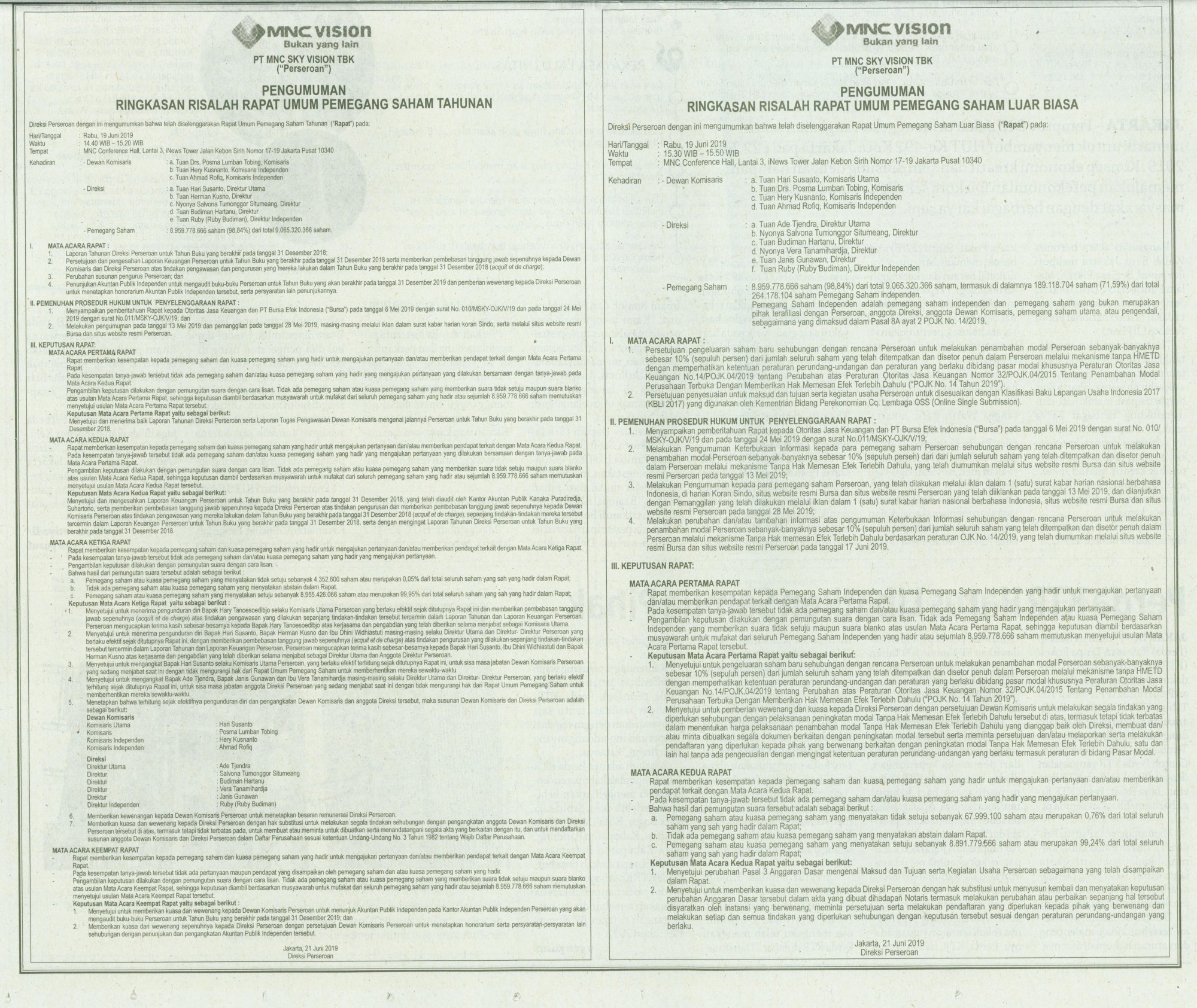 MNC Vision | Newsref | Detail | Iklan Ringkasan Risalah Rapat Umum