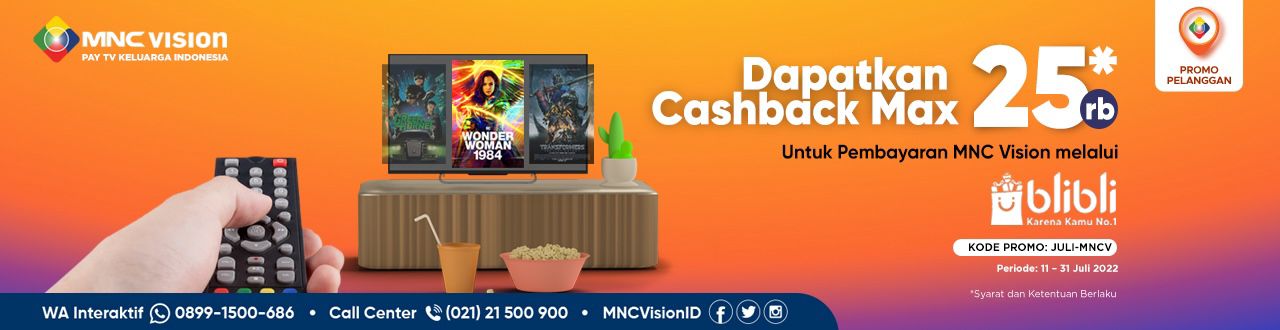Promo - Diskon Asyik Blibli Buat Bayar Langganan MNC Vision!